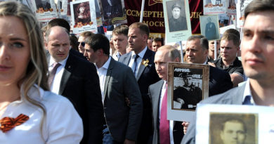 Putin Walking with the Immortal Regiment